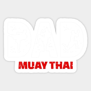 Retro Muay Thai Dad Birthday Workout Boxing Father Day Sticker